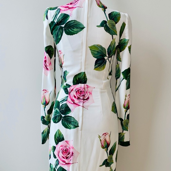 Dolce & Gabbana Tropical Rose Sheath Dress - Picture 8 of 8
